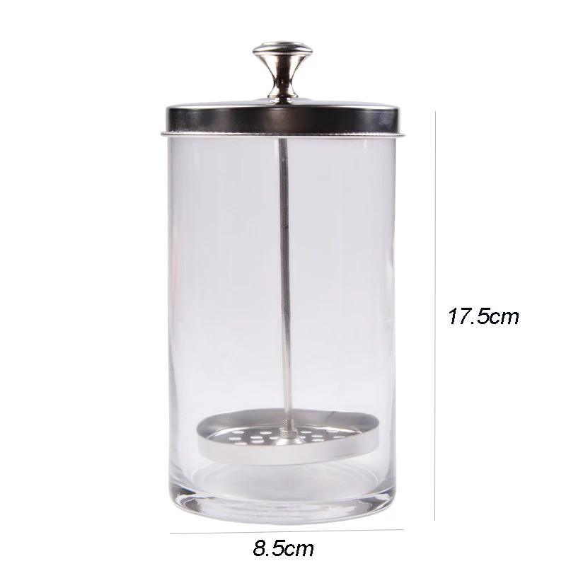 Barber Disinfectant Jar Comb Sterilization Tank Glass Disinfecting Canister Nail Tool Hairdresser Supplie Salon Sterilize Bottle