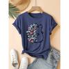 Summer Lady Clothes Crew Neck Short Sleeve Cartoon Hedgehog Graphic T Shirt Women's Outfits Casual Streetwear Soft Tees
