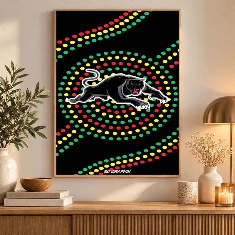 Penrith Panthers Diamond Painting Kit 5D Full Drill DIY Diamond Mosaic Wall Art Home Decor