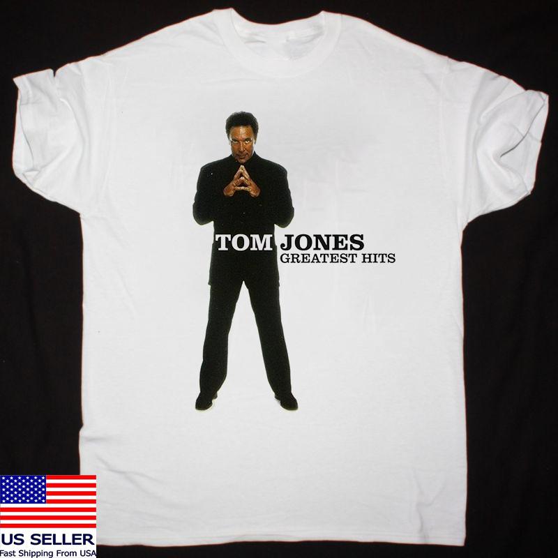 Том Джонс Величайшие хиты Футболка с коротким рукавом Полный размер S-5XL Унисекс M