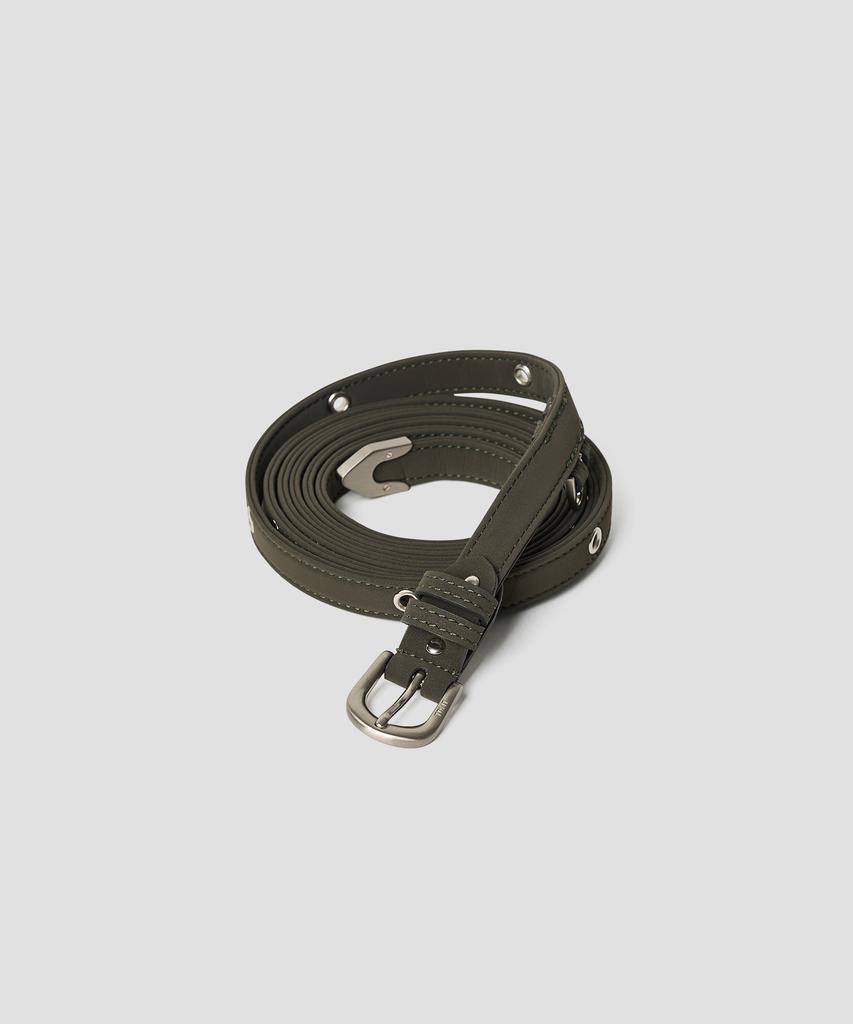 Tudument Eyelet Long Belt Khaki