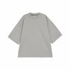 Men's Gray Solid Color Loose Fit Crew Neck Short Sleeve T-Shirt