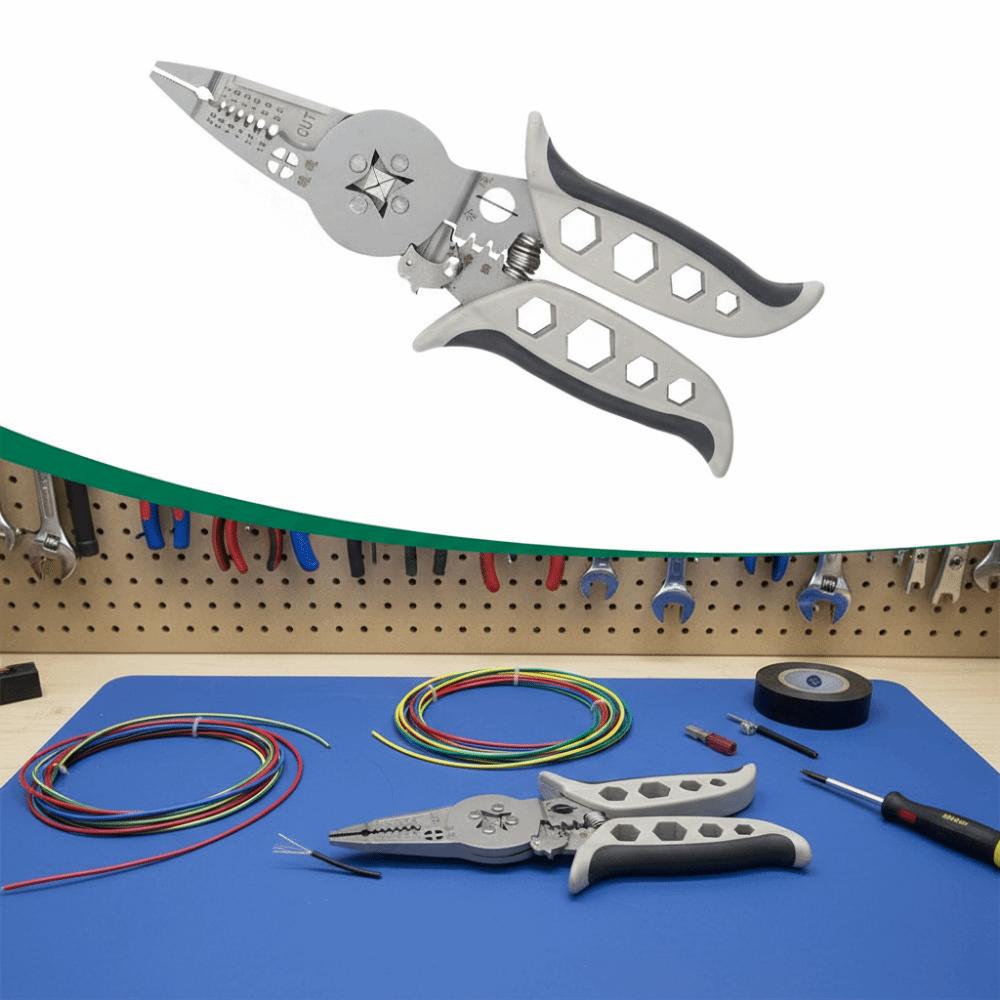 Multifunctional Electrician Pliers Winder Function Crimping Pliers Wire Stripper Electrical Work