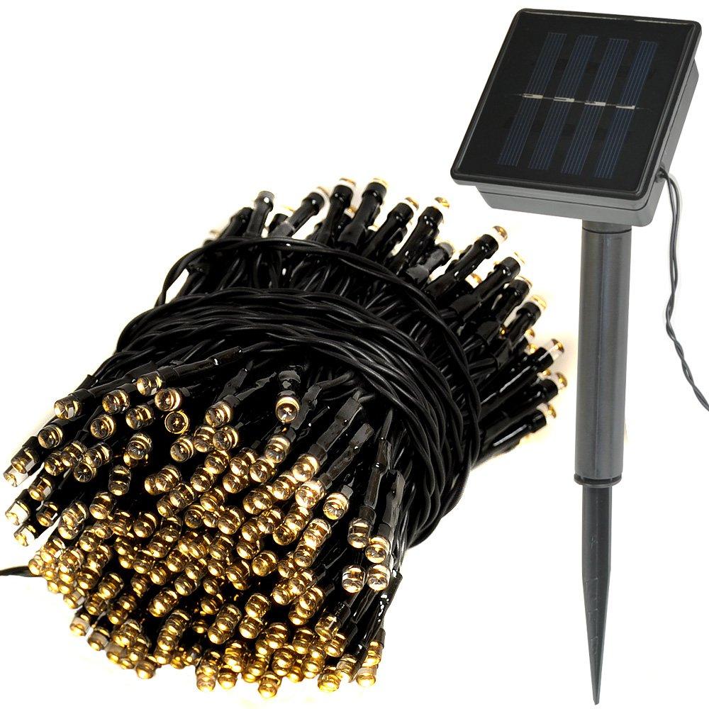 

UP STORE Outdoor Solar-Powered Illumination Lights [Choose from 6 Colors Waterproof, 8 Lighting Patterns, 200 or 300 Bulbs] Garden Lights with Memory