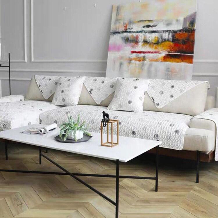 

Подушка для дивана на все времена года, простая черно-белая саржевая нескользящая подушка для сиденья в гостиной из хлопчатобумажной ткани 70*70