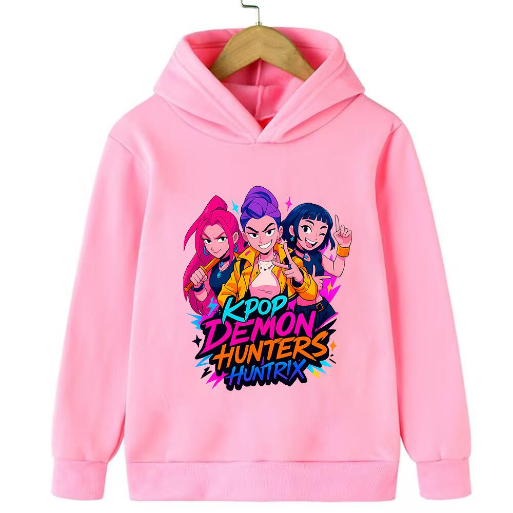Anime Cartoon Printed Children's Hoodie Fashionable Casual Warm Comfortable Daily Girl Hoodie