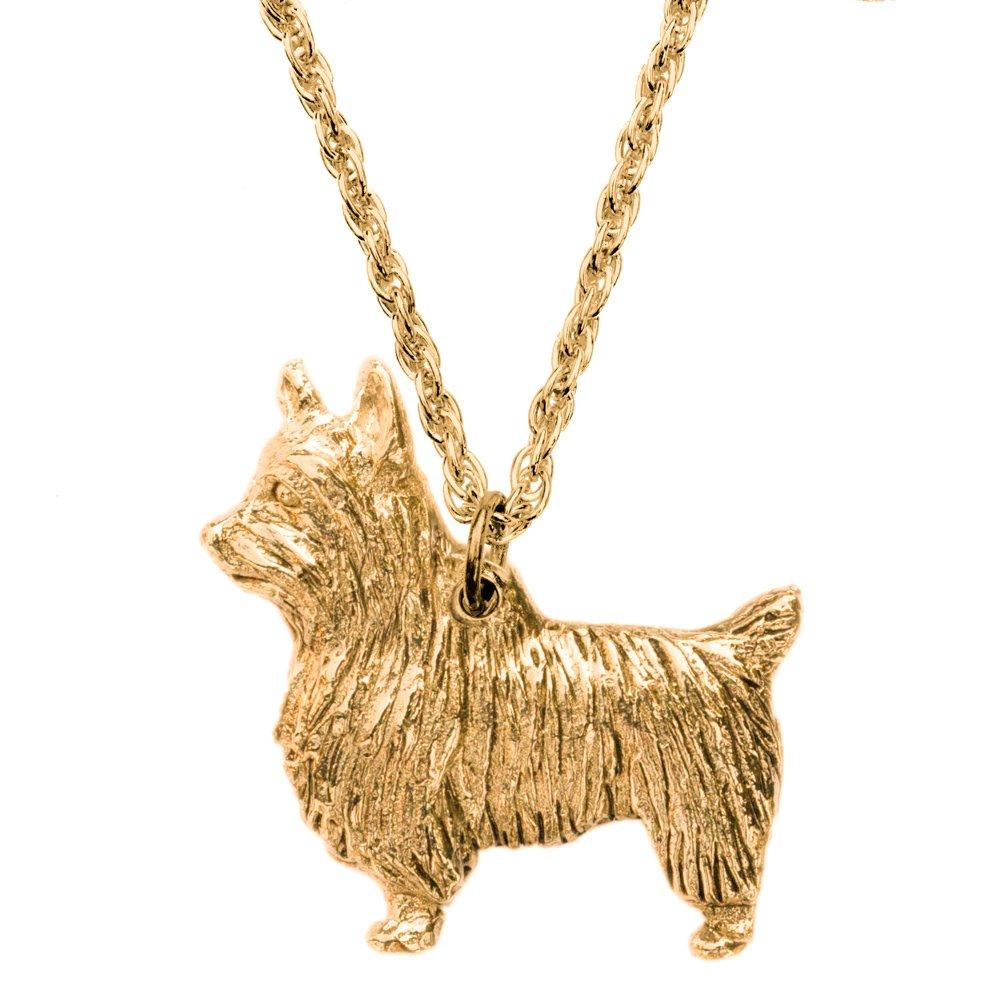 Silky Terrier (Australian Silky Terrier) British-made Art Dog Pendant Necklace Collection