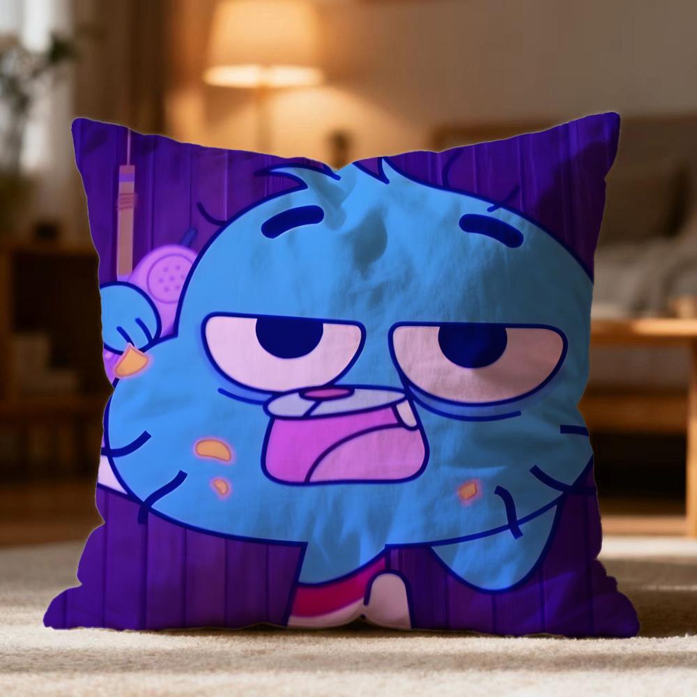 Federa Cuscino Calda T-TThe Amazing World Of Gumball Morbida Lavabile per Divano Letto Viaggio Ufficio