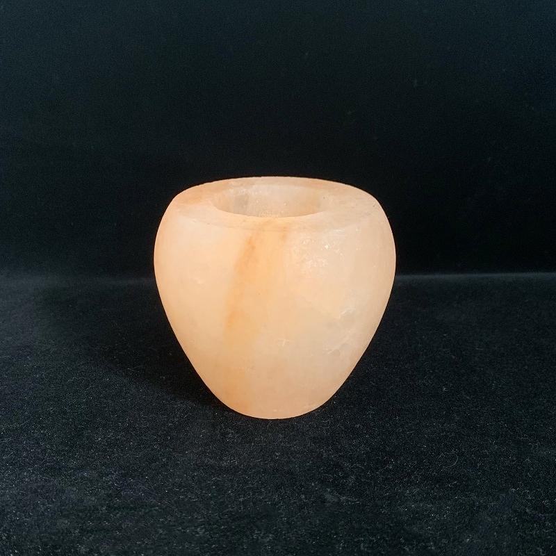 Natural Hand Carved Himalayan Salt Tealight Pink Candle Holder Himalayan Salt Candle Holder Portavelas De Sal De Roca Del Himala (Pink,One Size)