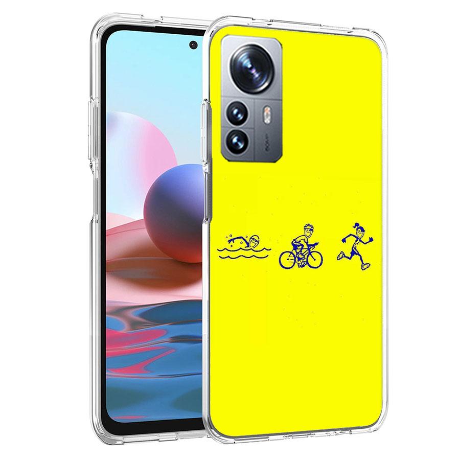 Triathlon Swim Bike Run Phone Case For Xiaomi Poco X3 NFC X4 GT M3 M4 M5 M5S X7 X6 X5 F6 Pro F5 F4 Mi F3 F2 Cover TPU Capa Coque