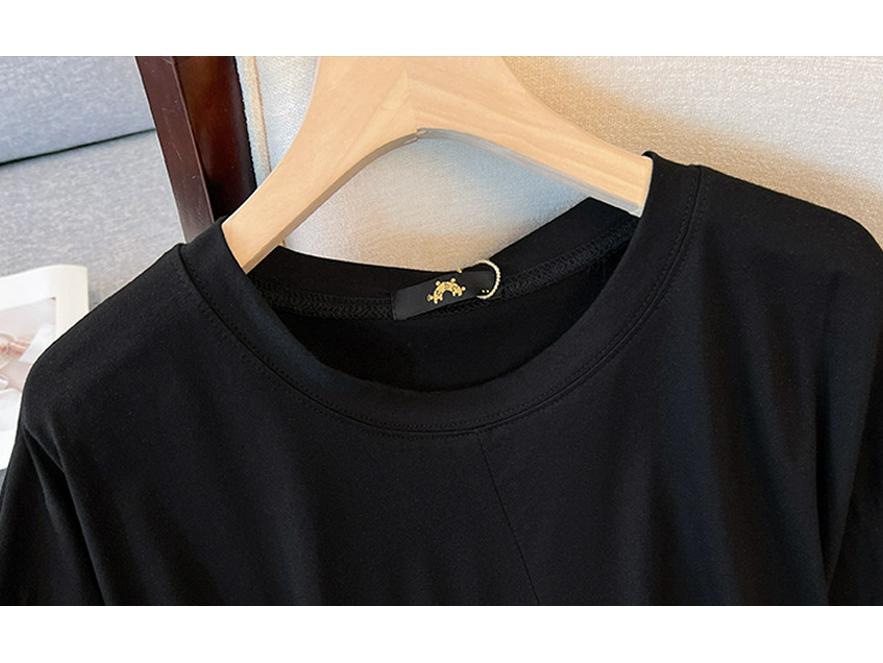 Nadměrná velikost 120-350 Jin Dámské volné nikové designové tričko s krátkým rukávem - Léto 2023