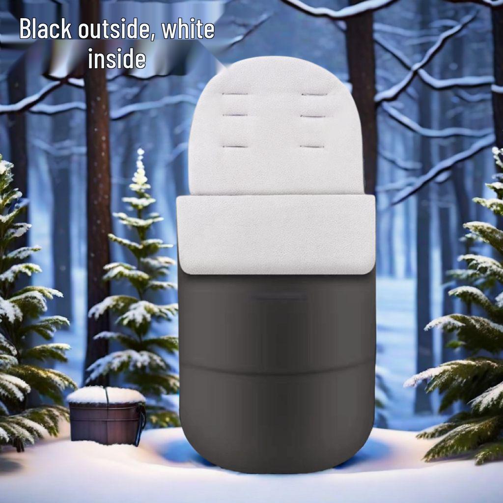 Winter Thickened Baby Stroller Footmuff & Cotton Pad Seat Cushion