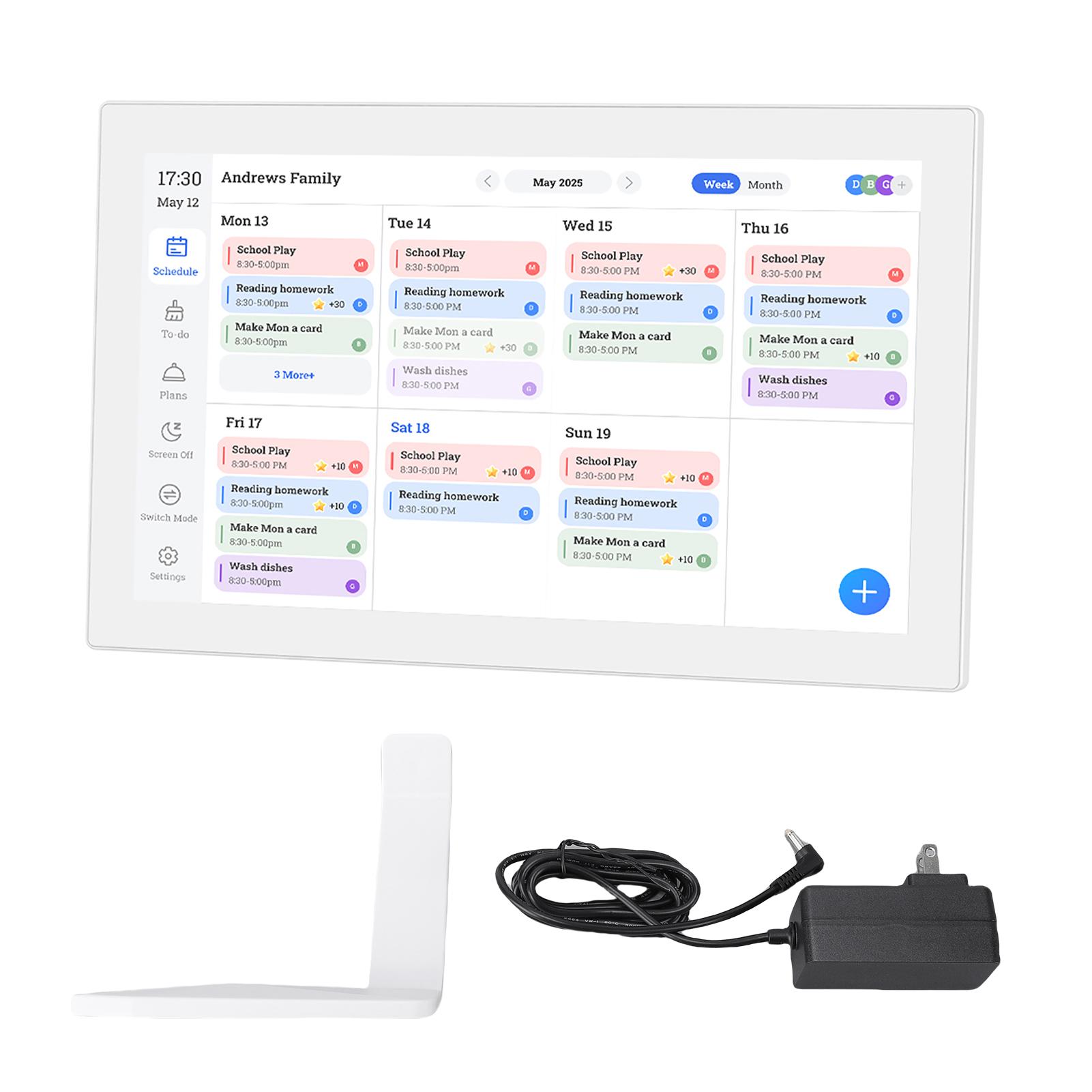 

15,6-дюймовый цифровой календарь 1080P Full HD сенсорный экран интерактивное настенное/настольное крепление для бесперебойного планирования умный семейный планировщик