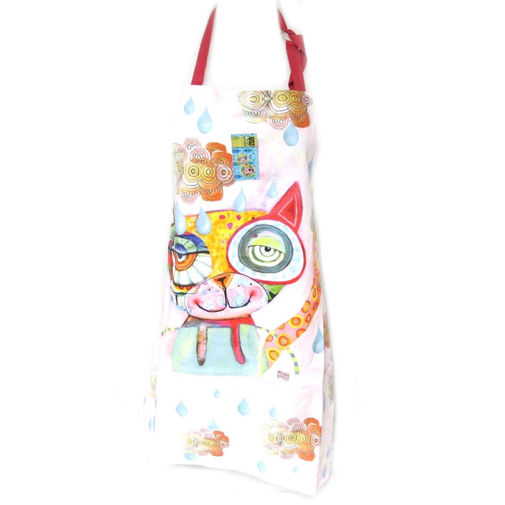 Allen Designs [P0988] – Designerschürze „Allen Designs“ Katze – 78x68 cm