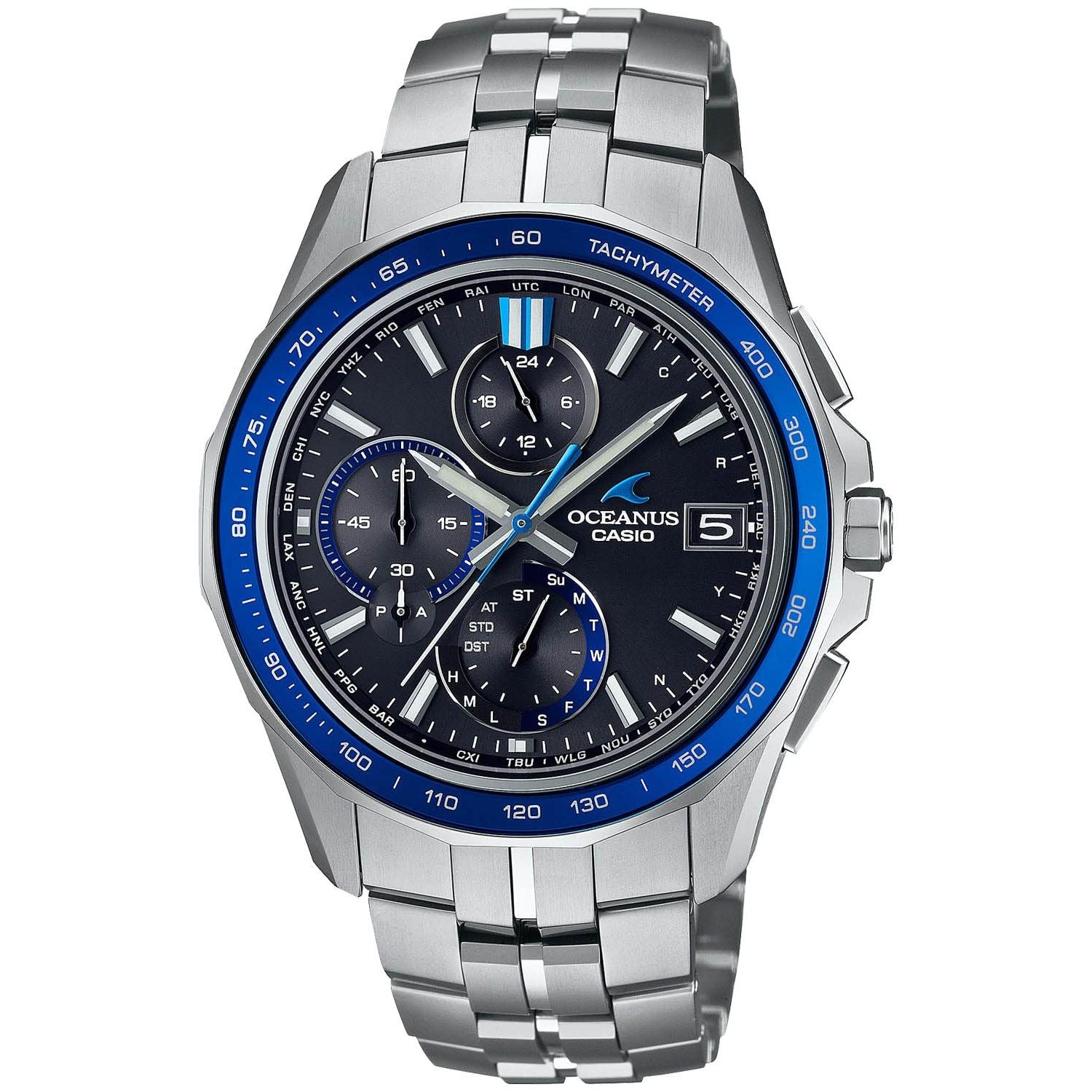 

[CASIO] Men s Oceanus Manta Solar Watch with Bluetooth, Sapphire Glass Bezel, Silver, Radio-Controlled, Japan Model OCW-S7000-1AJF