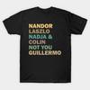 Men Black Print T-shirt Nandor Laszlo Nadja And Colin Not You Guillermo - Retrocolor No-Cut Transfer Paper Print Cotton Tshirt