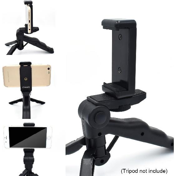 Universal Cell Phone Tripod Mount Adapter, OIMIO Phone Holder Clip Connector Head Used for Monopod Selfie Stick DSLR Travel Mini Flexible Tripod and