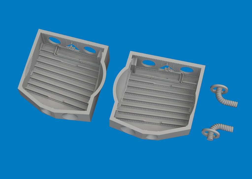 Eduard 1/48 Brassin P-40 Landing Gear Well (for Eduard) Plastic Model Kit Parts EDU6481067 (Airplane)