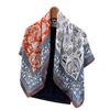 New Spring and Autumn Satin Simulation Silk Large Square Scarf Silk Scarf Printed Travel Shawl Scarf Sunscreen Headscarf Ladies Scarf