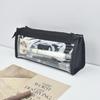 Pen Bag 6 Layers Transparent Visible Waterproof Dirt-proof Zipper Boys Girls Pencil Stationery Pouch Case Student Supplies