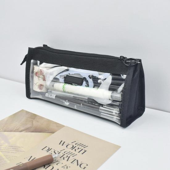 Pen Bag 6 Layers Transparent Visible Waterproof Dirt-proof Zipper Boys Girls Pencil Stationery Pouch Case Student Supplies