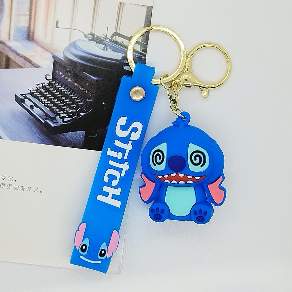 Cross Border Creative Cartoon Stitch Doll Keychain Bag Car Keychain Accessories Gift Wholesale Toys Anime Cartoon Frind Fashion