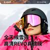 KAROS Magnetic ski goggles, double-layer anti-fog, large cylindrical lenses, anti-glare ski goggles, compatible with prescription lenses