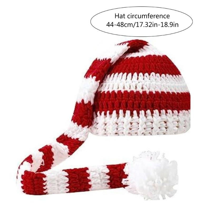 Strickmütze für Baby Warm und gemütlich Weihnachts-Beanie-Mütze Winddichte warme Mütze 6-12M Säuglinge Foto-Requisiten Kopfbedeckung