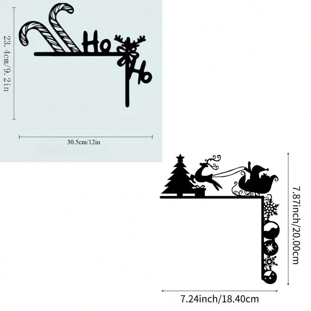 

Vintage Christmas Metal Wall Art, Ho Ho Ho Design Iron Sculpture for Doorframe Holiday Decor, Rustproof Durable Home Ornament разноцветный