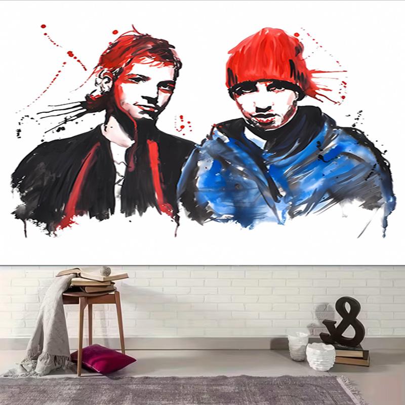 1pc Tyler Joseph and Josh Dun1 Tapestry, Living Room, Bedroom, Office, Party Decor, Ideal Festive Gift