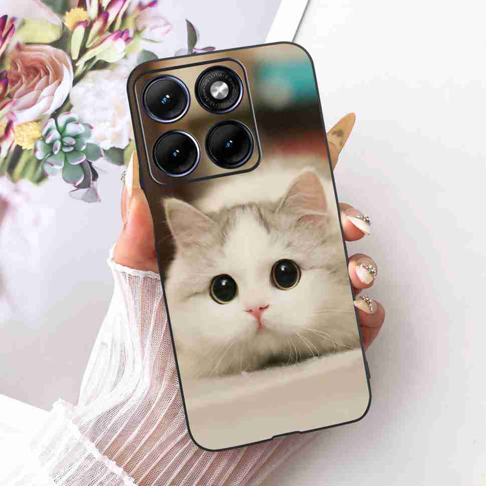 For Motorola Edge 70 Fusion 5G Case Cartoon Cat Panda TPU Black Cover For XT2605-1 XT2605-2 XT2605-4 Soft Silicone Phone Cases