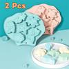 2 Piece Heat Resistant Baby Food Molds Easy To Release Ice Cube Trays Cute Chocolate Mold  Fondant