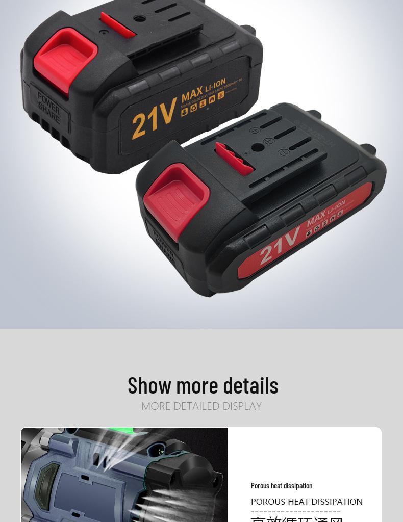 21V Brushless Lithium Handheld Drill and Electric Screwdriver Tool Set