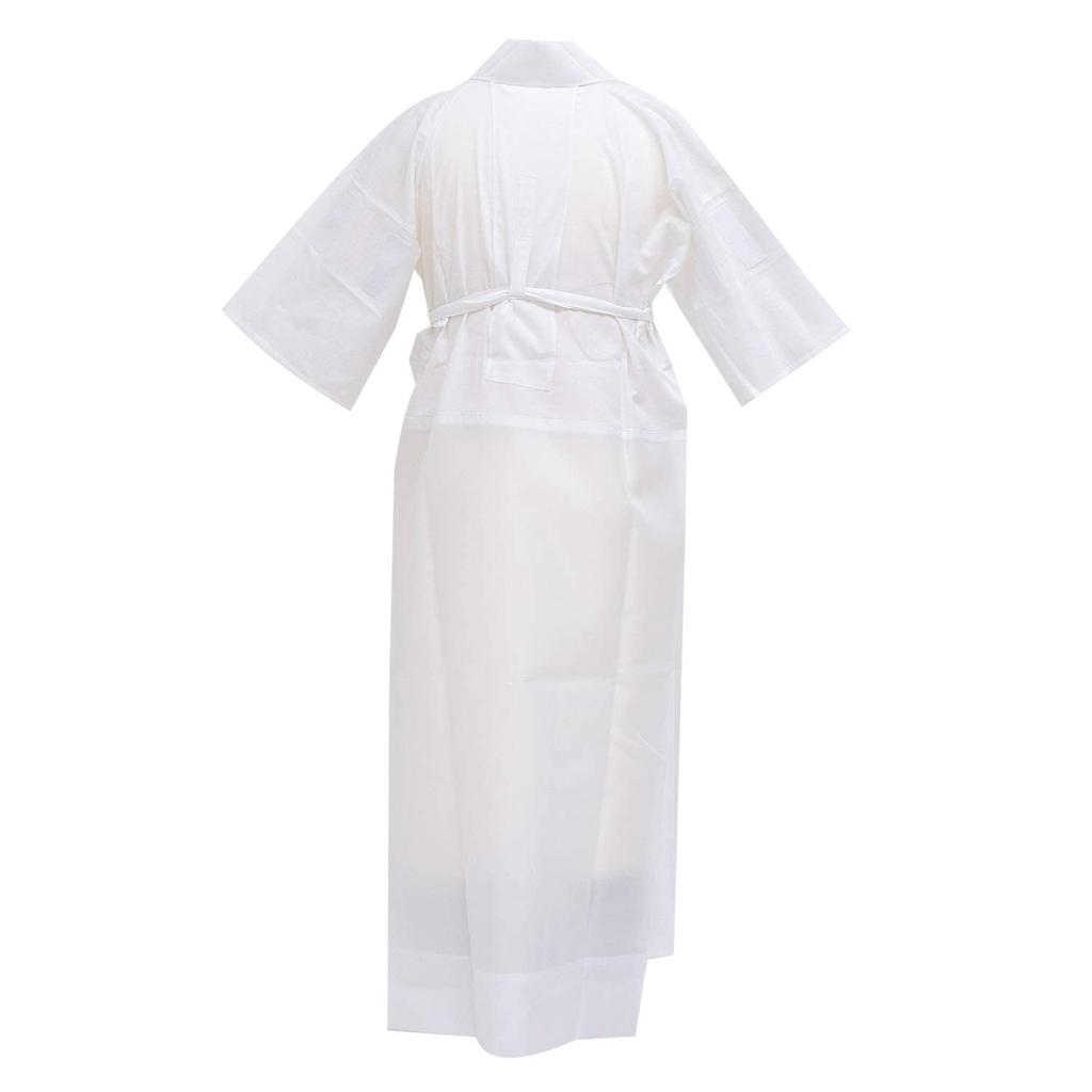 Washable Nagajuban for Women [KYOETSU] (long Undergarment), Plain, Silk-stitched Collar, (LL, White)