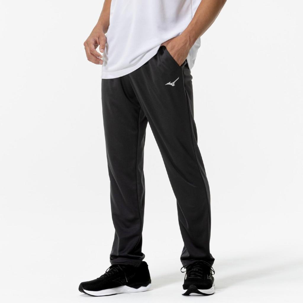 Mizuno Training Wear Navidry Knit Long Charcoal XL Pants, Shorts, Sweat-Absorbent, Quick-Drying, UV, UPF15, 32MDC195, Men's, Gray/Silver,
