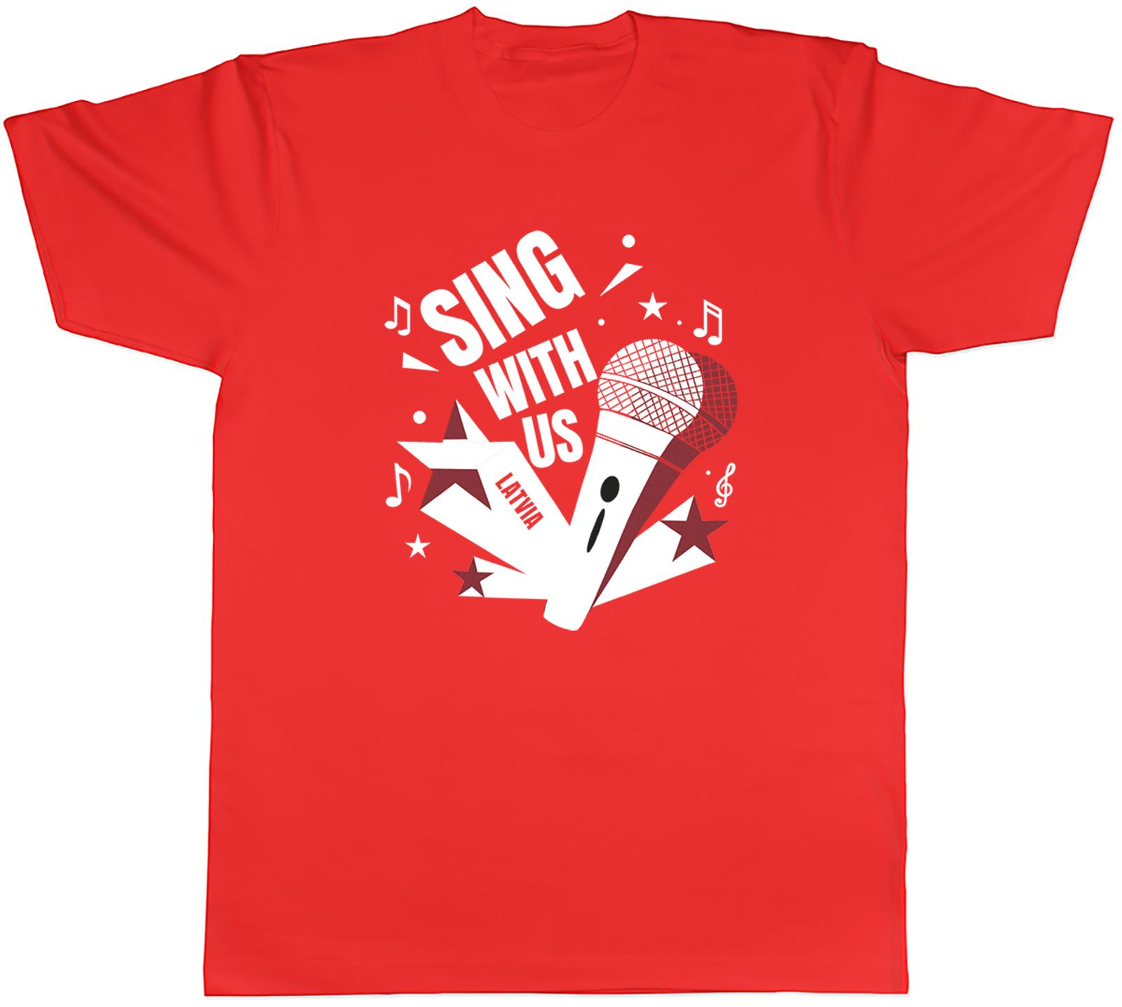 Latvia Music Unisexs TShirt Sing with us Unisex Tee Gift S
