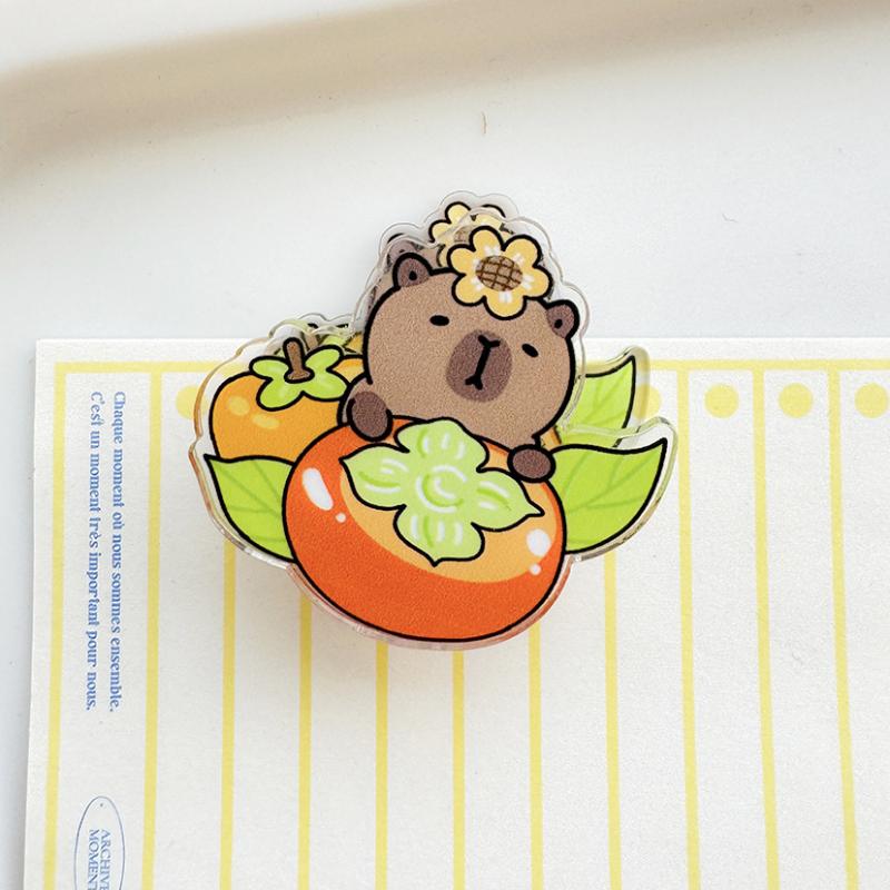 Lovely Cartoon Style Capybara Paper Clip Office Stationery Learning Supplies Note Holder Mini Pp Clip
