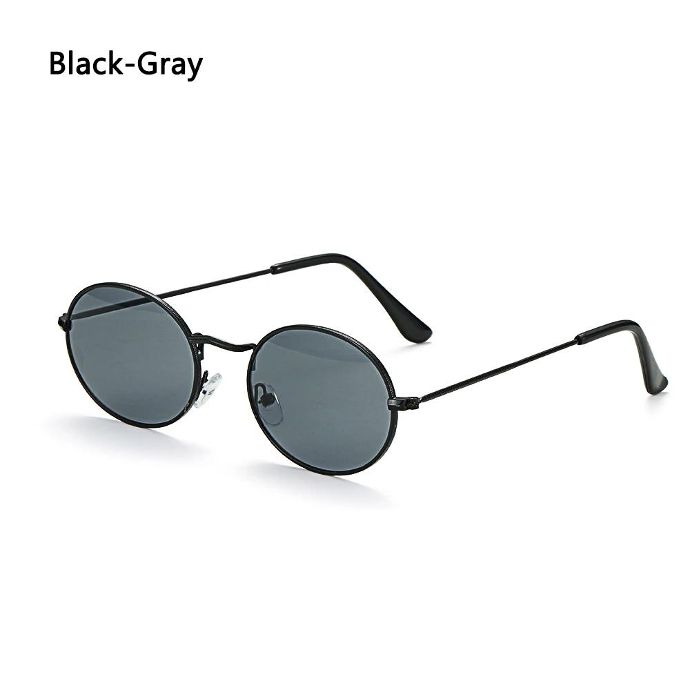 Vintage Oval Style Sunglasses Woman Metal Frame Retro Sun Glasses Male Female Clear Mirror Small Round Gafas De Sol Para Hombre