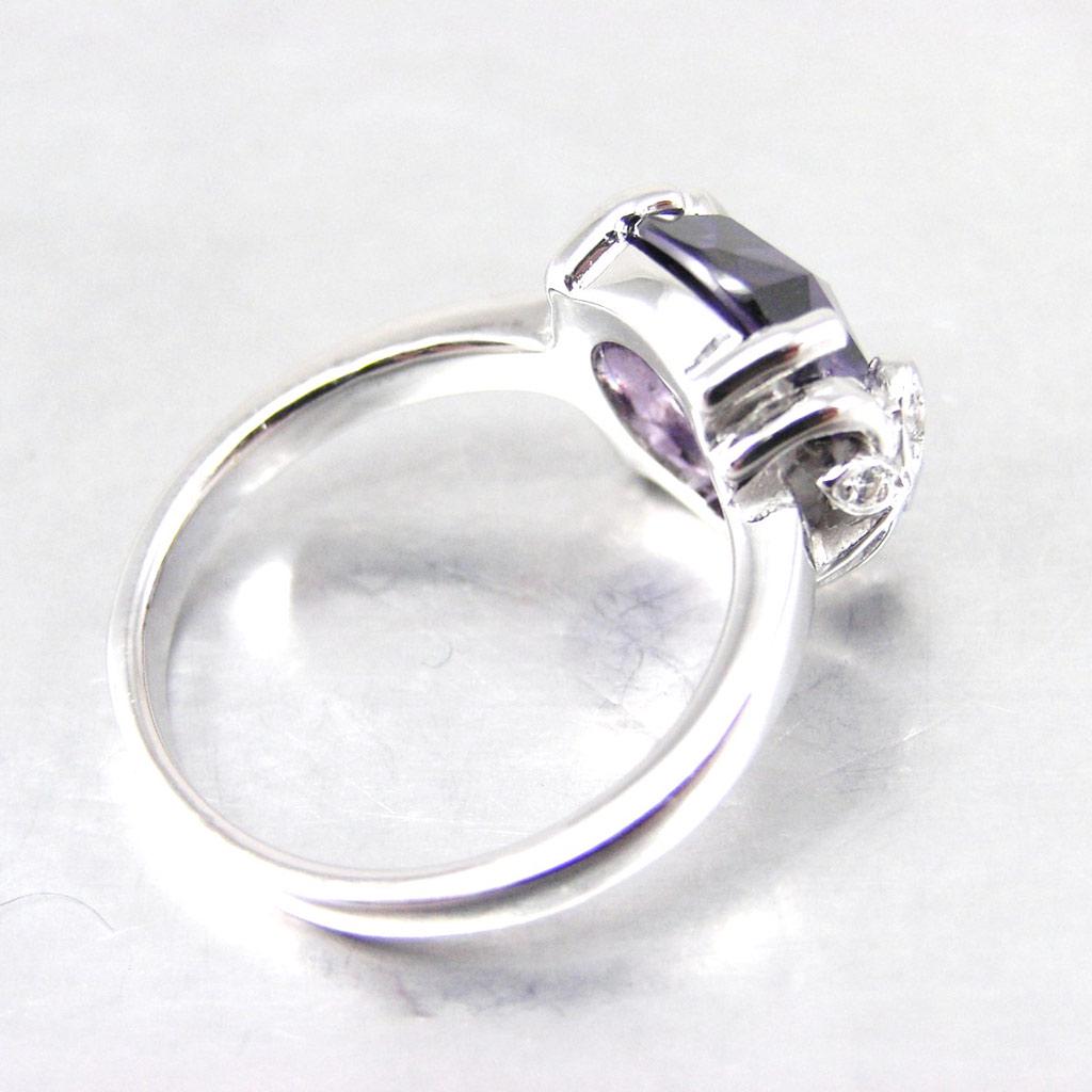 Purple 'Scarlett' Silver Ring
