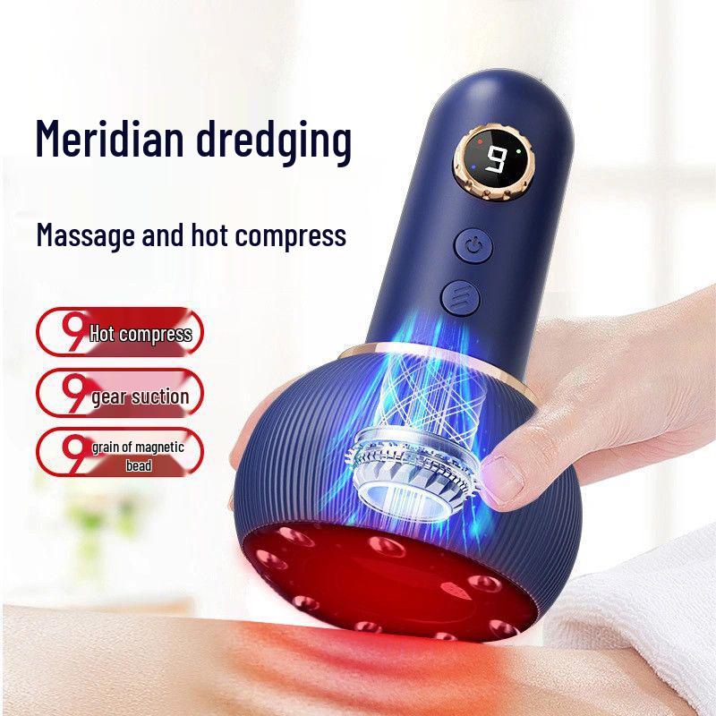 Electric Intelligent Cupping and Scraping Massager for Body Meridian Therapy