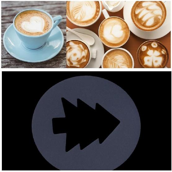16 szt. Szablony do kawy, Plastikowe szablony Artystyczne do Cappuccino, Czekolady, Latte, Narzędzia DIY
