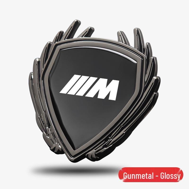 Emblematy BMW Serii 2: Metalowe Emblematy Skrzydła, Naklejki Dekoracyjne na Boczne Szyby do Modeli 225L, 225i, 220i.