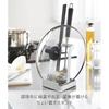 Yamazaki Tower Ladle & Pot Lid Stand, White, Approx. 10cm W X 10cm D X 15cm H, 2248