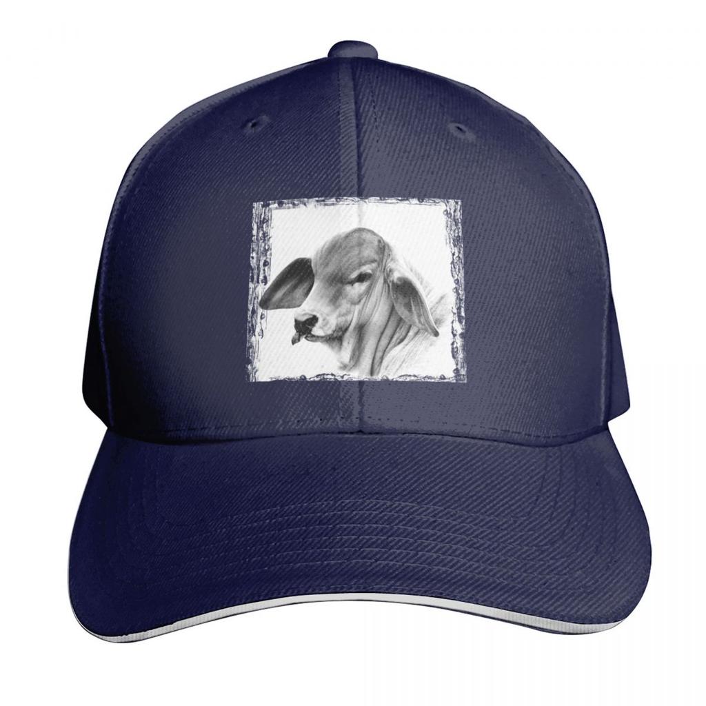 BRAHUnisex CALF PORTRAIT WALL ART Baseball Cap Big Size Hat Mountaineering Trucker Cap GirlS Hats Unisexs