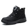 Drehknopf Sicherheitsstiefel Herren Damen Stahlkappe Sicherheit Arbeitsschuhe Durchstichsicher Schutz Arbeitssicherheitschuhe Größe 47 48