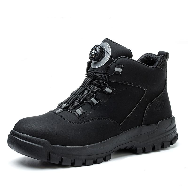 Drehknopf Sicherheitsstiefel Herren Damen Stahlkappe Sicherheit Arbeitsschuhe Durchstichsicher Schutz Arbeitssicherheitschuhe Größe 47 48
