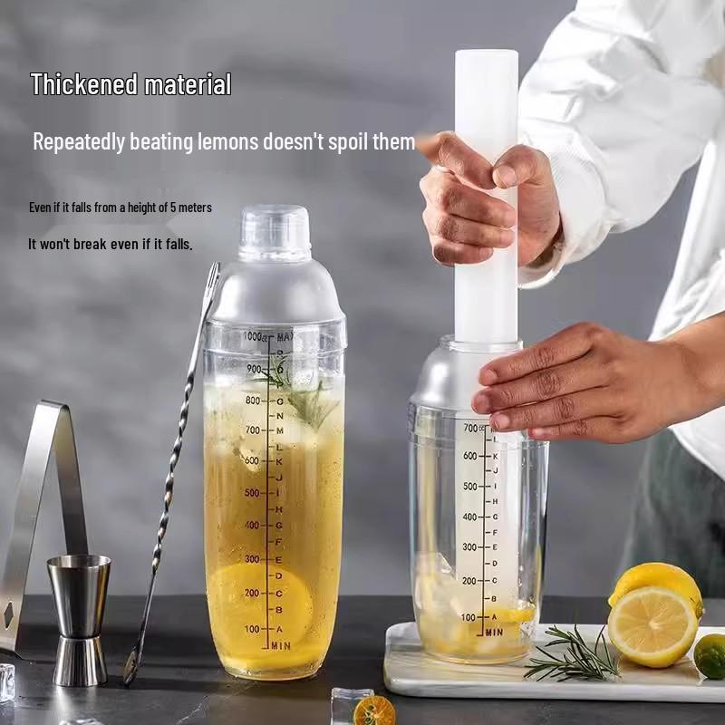 Set Shaker per Cocktail e Tè con Frusta e Bastoncino Tritaghiaccio