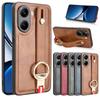 Luxury Wristband Leather Stand Case for Xiaomi Poco X7 Pro 5G Cover Ring Opener Coque Fundas Capa