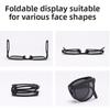 Folding Sunglasses Women's Anti-ultraviolet Polarized Sunglasses High-end Face-showing Small Large-frame Glasses