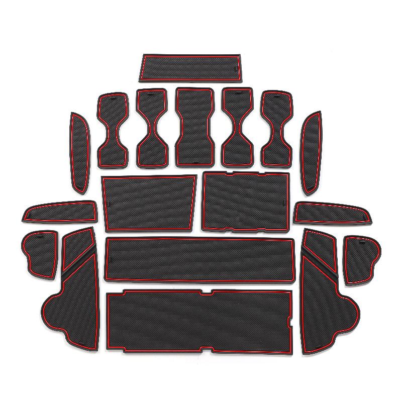 For 2024 Santa Fe Car Interior Door Channel Mat Anti-slip Decorative Mat Storage Slot Organizer Pad